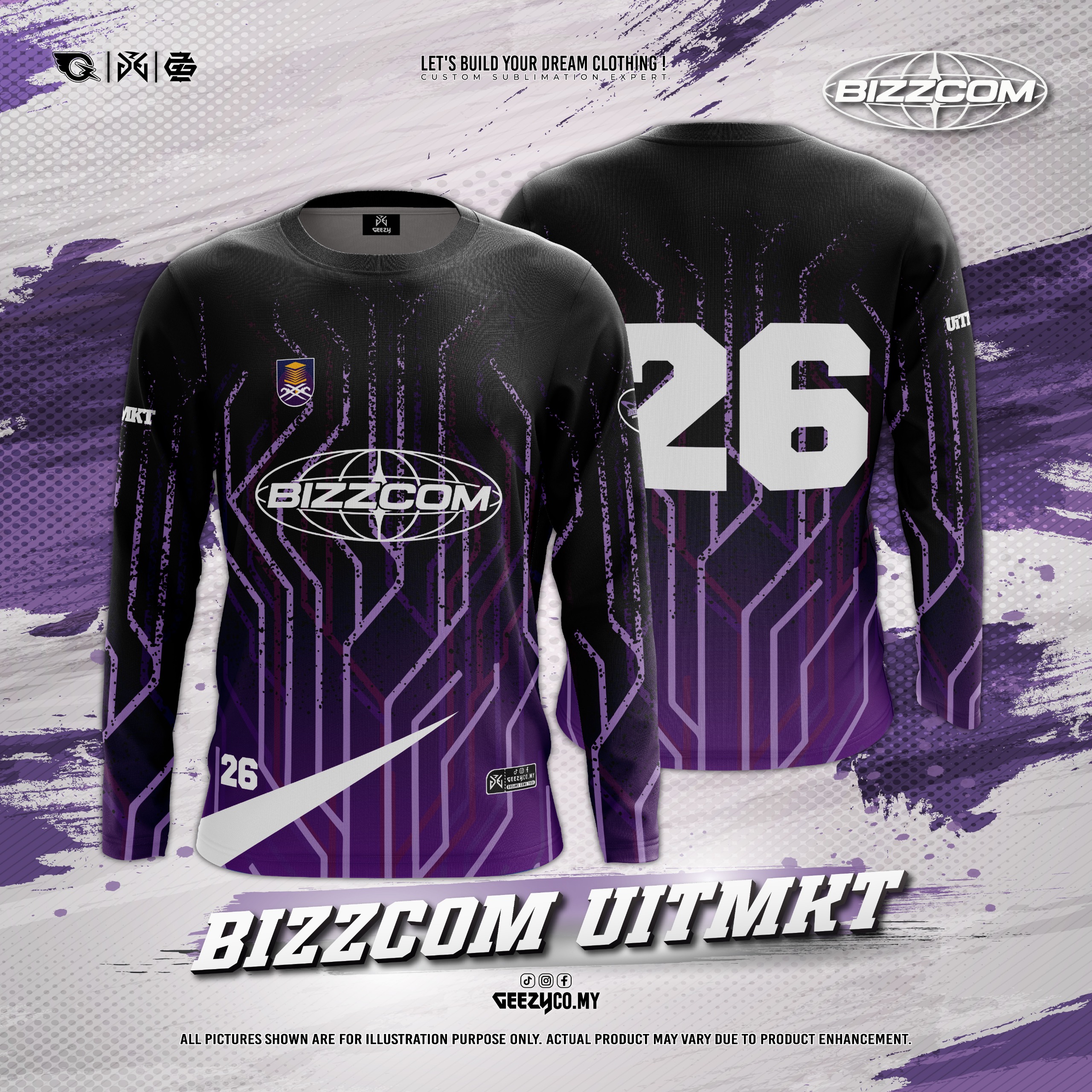 Neon Purple Long Sleeve Jersey